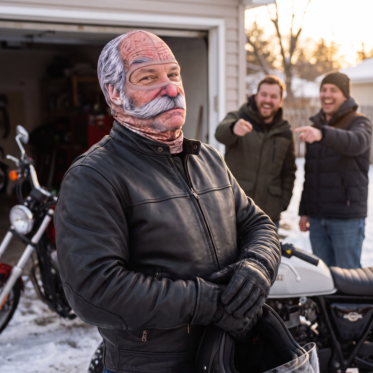 Codger balaclava keeping the face warm